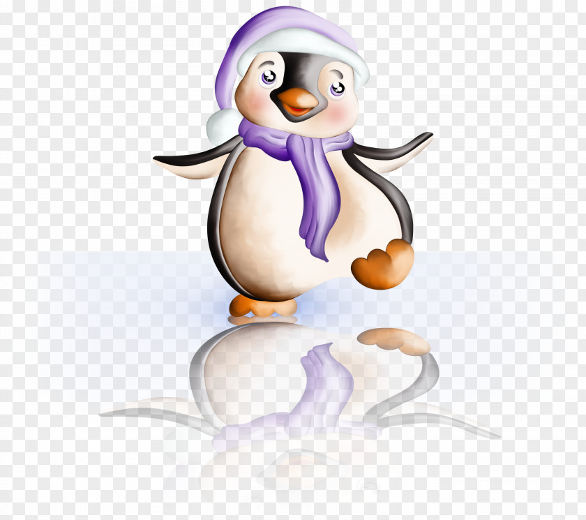 Cute Penguins On The Ice Penguin Polar Bear Visual Arts Clip Art PNG