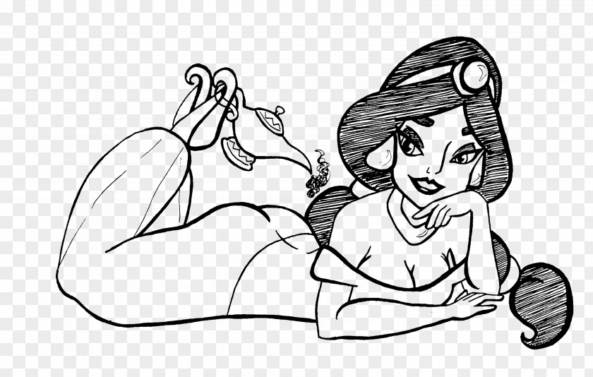 Princess Jasmine Drawing Line Art Cartoon Ariel PNG