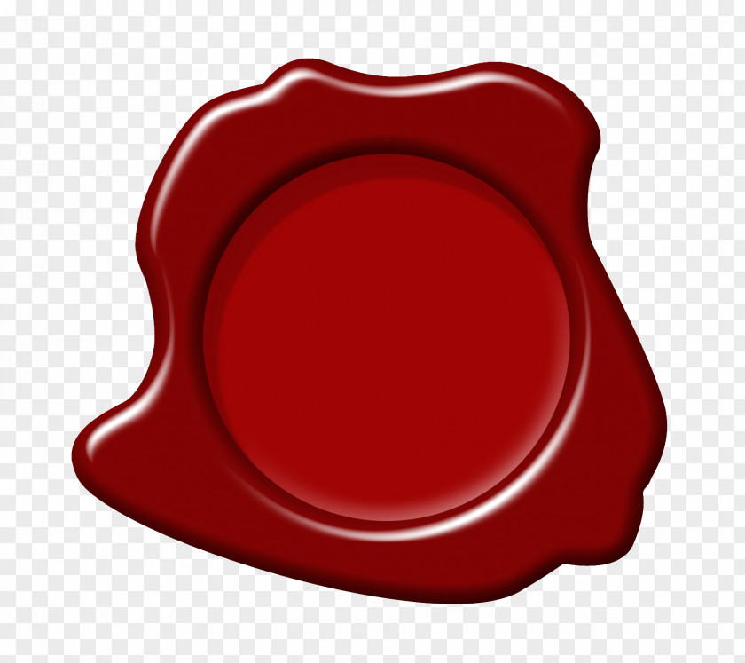 Red Wax Seal Circle Font PNG