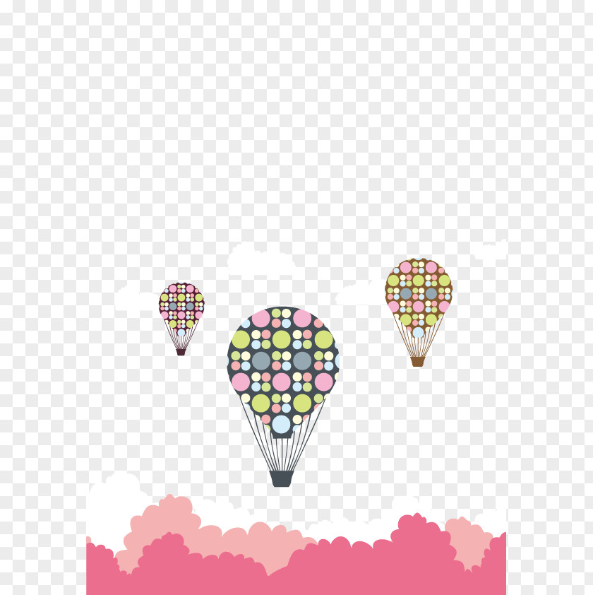 Vector Hot Air Balloon Flight Airplane PNG