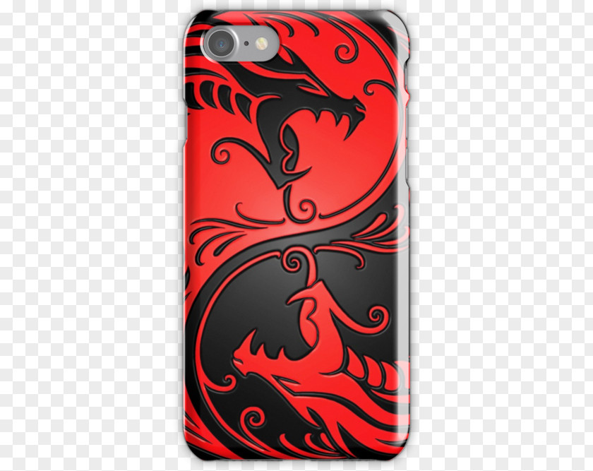 Yin And Yang Tattoo Chinese Dragon Zazzle Sticker Wall Decal Red PNG