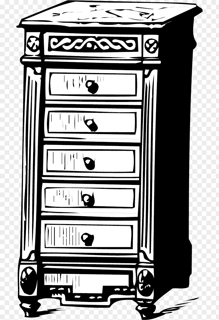Cupboard Vector Material Table Nightstand Wardrobe Drawing PNG