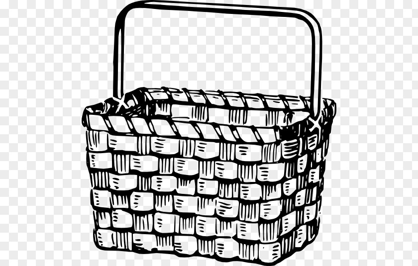 Flower Rattan Title Box Picnic Baskets Clip Art PNG