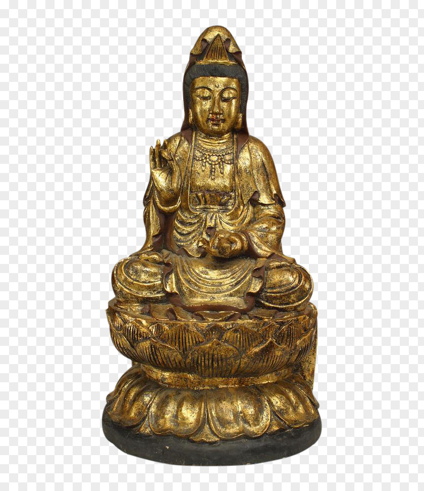 God Buddha Guanyin Statue Buddhism Buddharupa Bronze Sculpture PNG