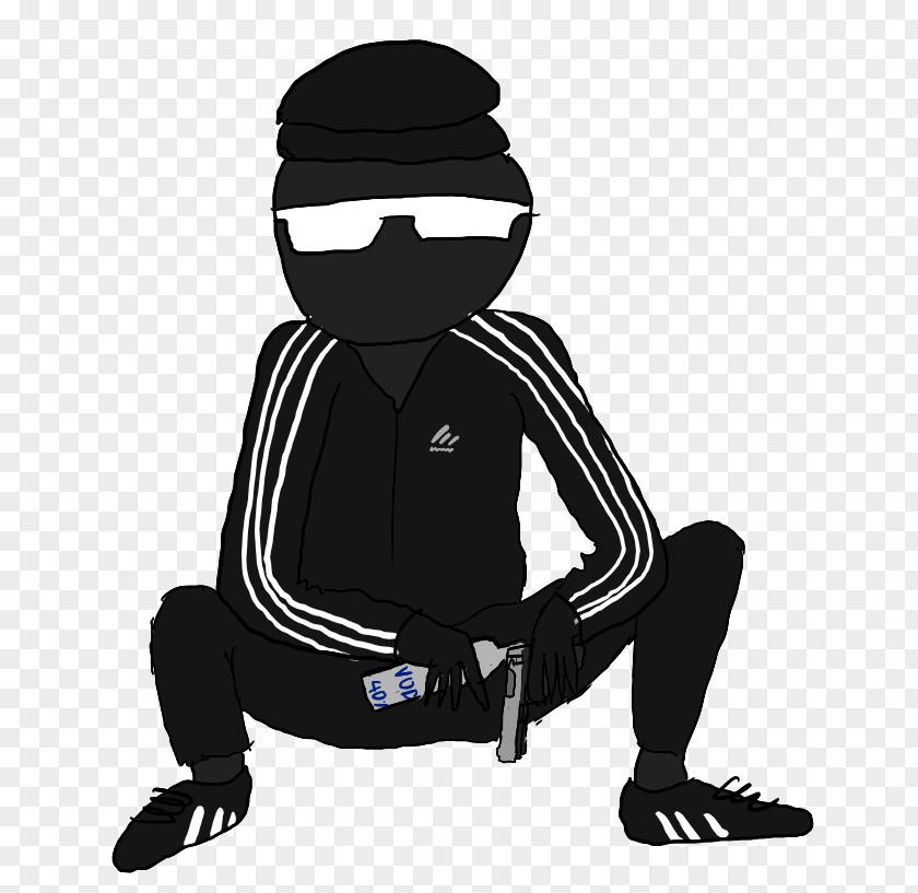 Gopnik Drawing Hardbass Slavs Squatting Position PNG