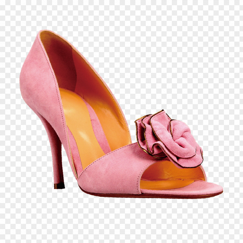 Red Lady High Heels Shoe High-heeled Footwear Pink Absatz PNG