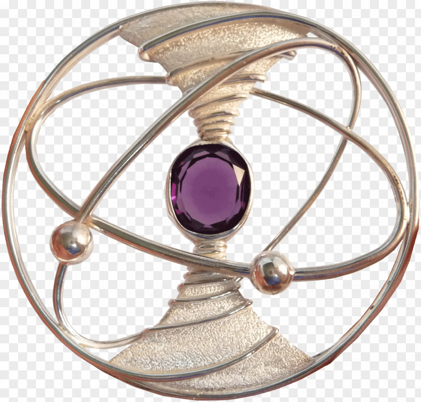 Dynamic Circle Line Amethyst Jewellery Gemstone Purple Silver PNG