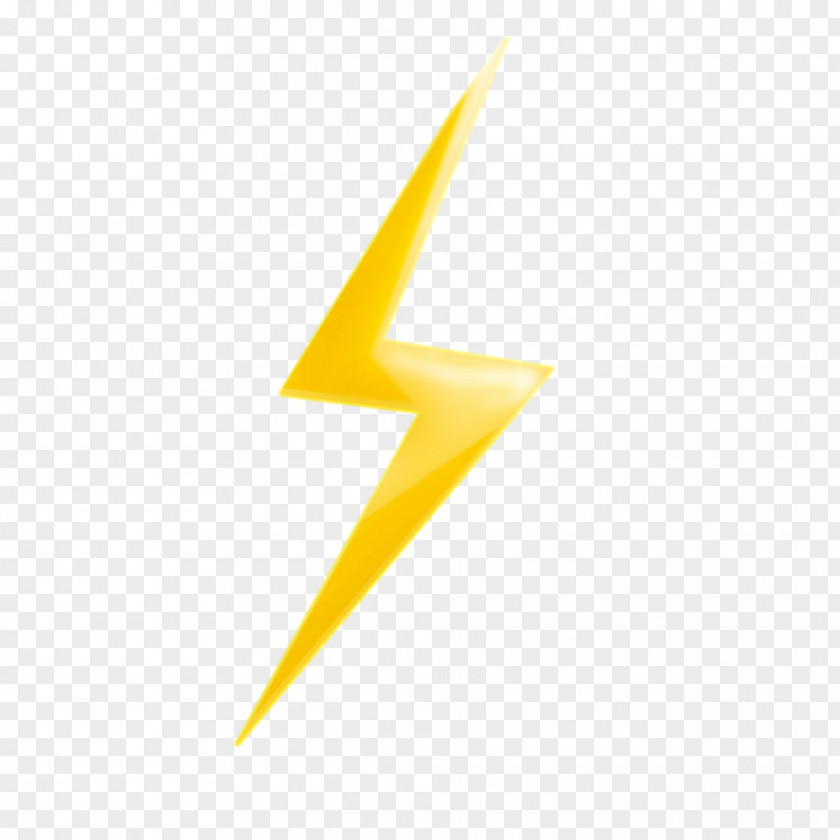 Hand Painted Yellow Cartoon Lightning Rain PNG