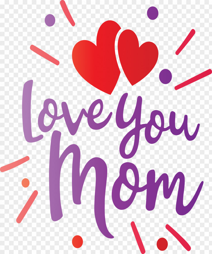 Mothers Day Love You Mom PNG