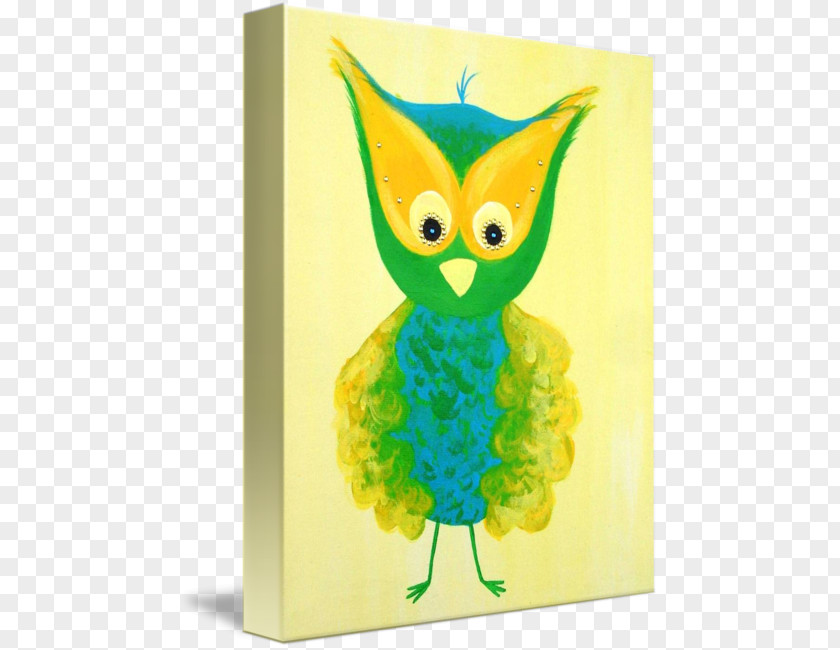 Watercolor Green Paint Owl Art Beak PNG