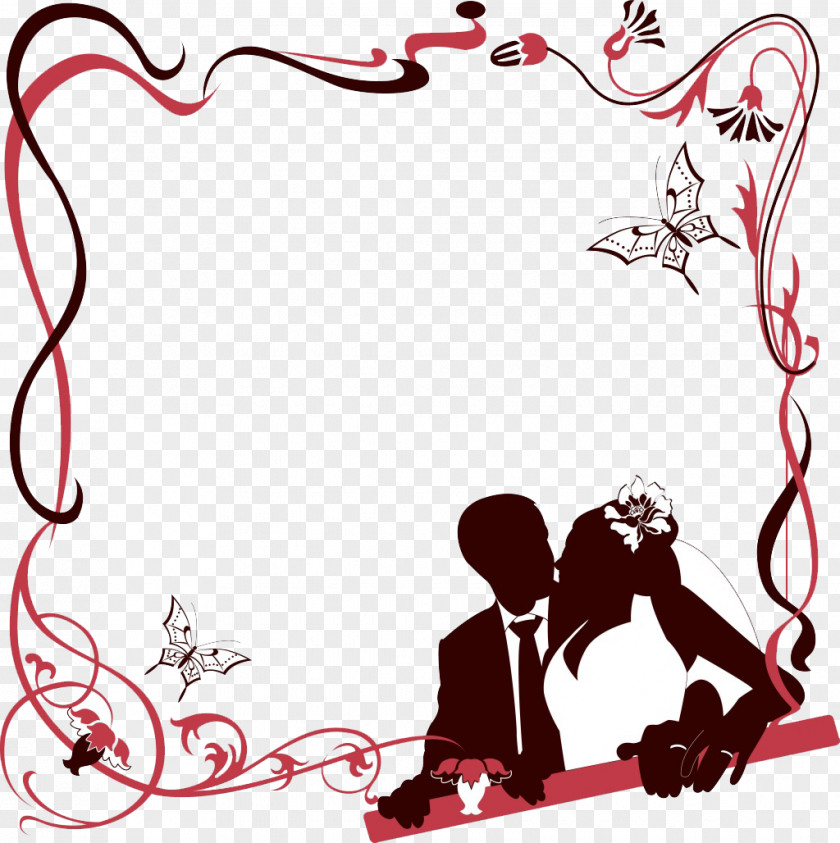 Wedding Border Marriage White Illustration PNG