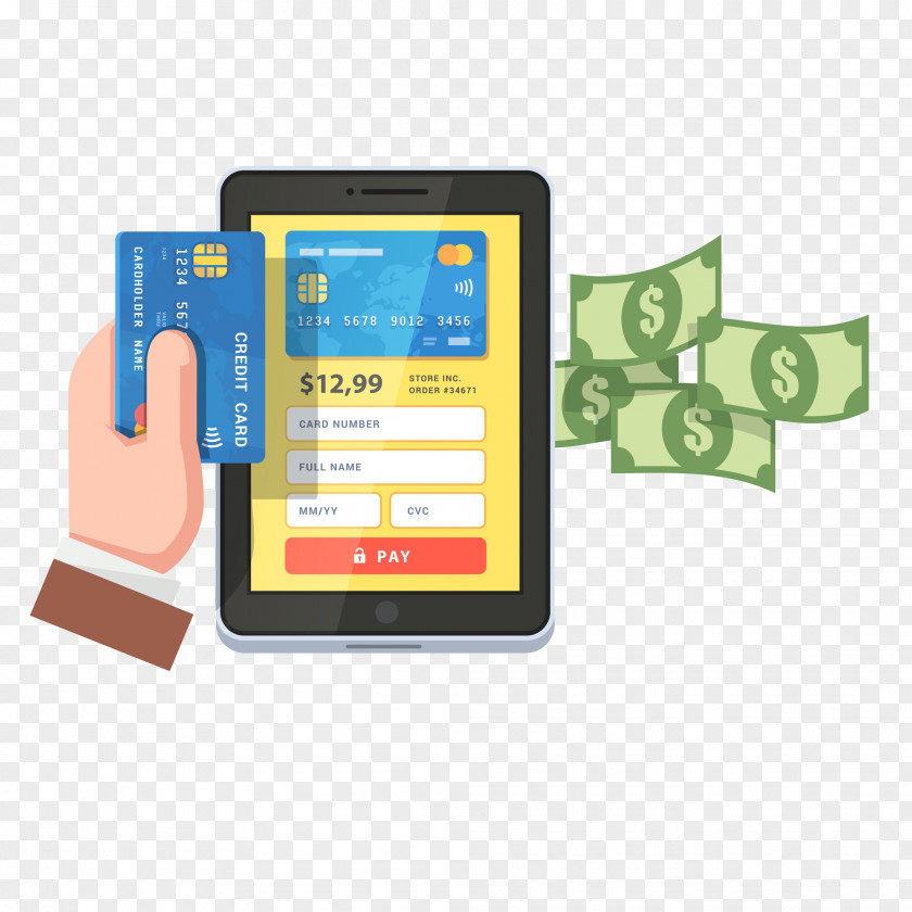 Credit Card Payment Debit Mobile PNG