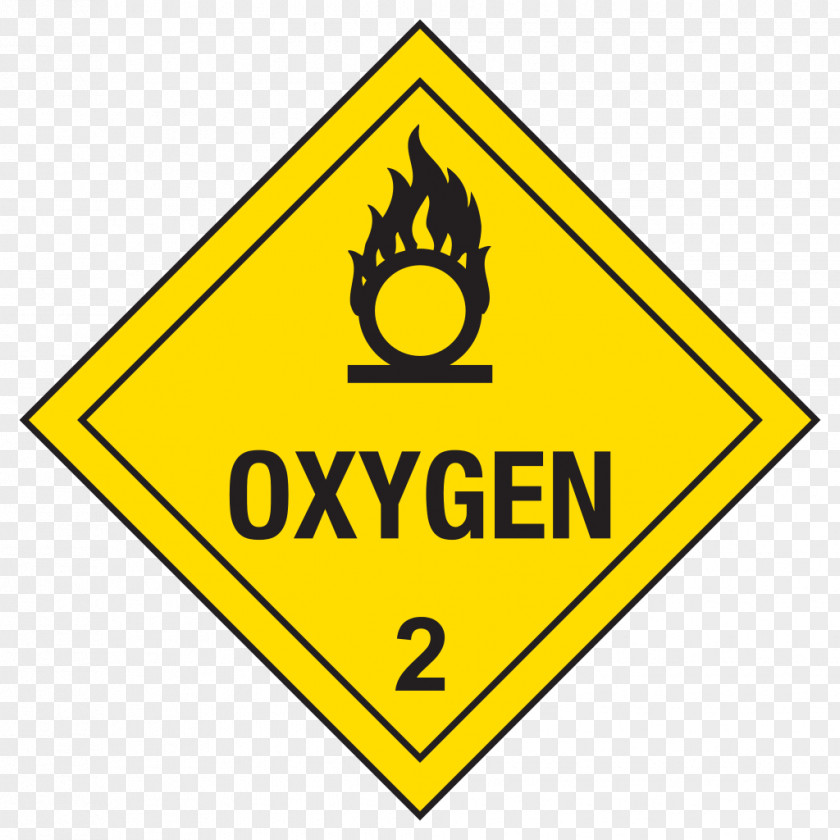 Dangerous Goods HAZMAT Class 2 Gases Placard Safety Plastic PNG