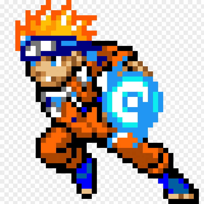 Pixels Pixel Art Naruto Minecraft PNG