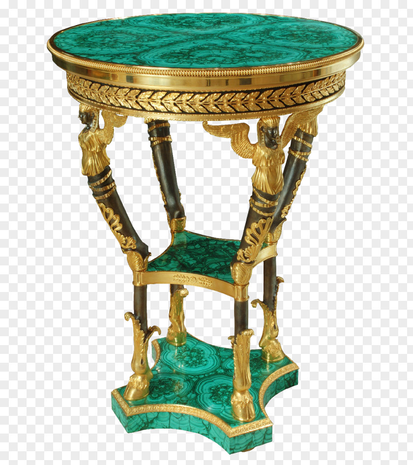 Table Bedside Tables Antique Furniture Malachite PNG