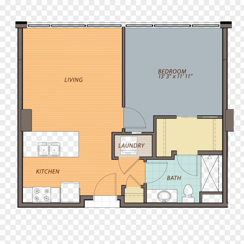 Apartment Ovation 309 Floor Plan Deck PNG