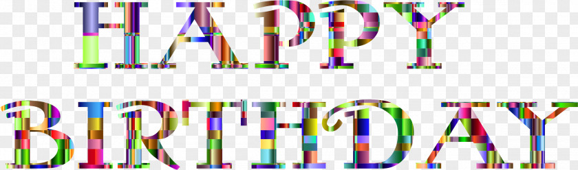 Happy Birthday Typography Font PNG