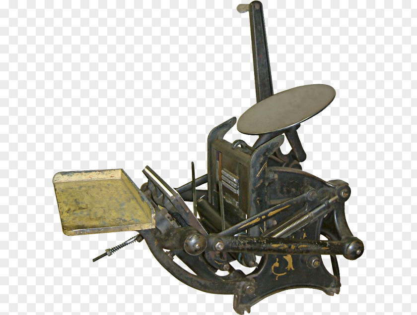 Letterpress Printing Press Ink Platen PNG