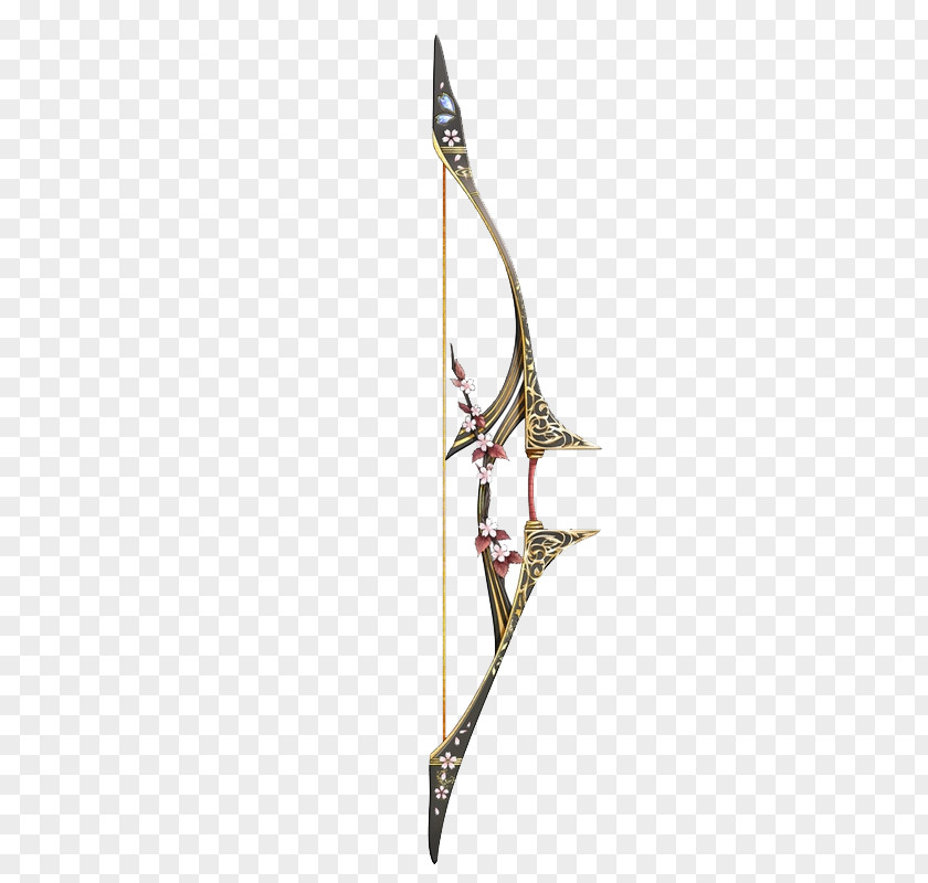Peach Flowers Slingshot Ranged Weapon Bow And Arrow Sword PNG