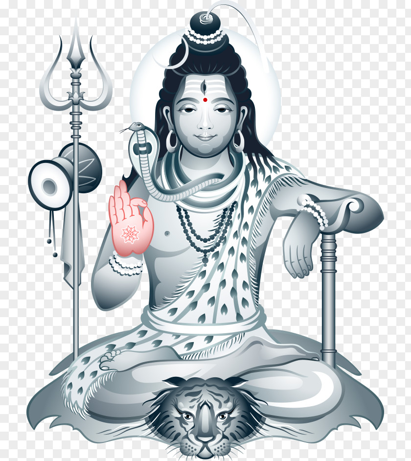 Vector Silver Statues Shiva Ganesha Clip Art PNG