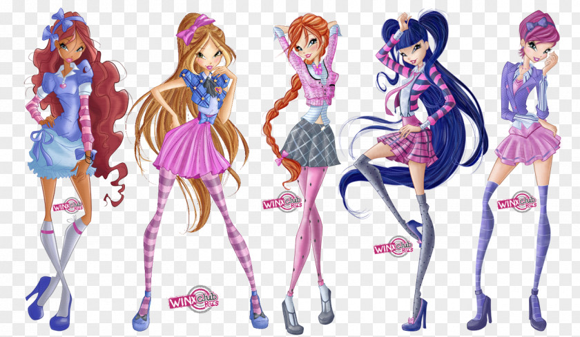 Winx Club Season 6 Musa Bloom Tecna Roxy Flora PNG