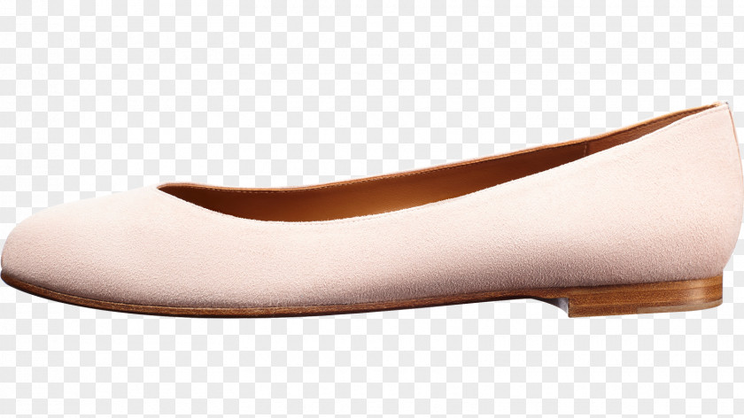 Ballet Flat Shoe Beige PNG