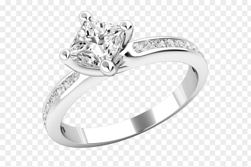 Diamond Rings Women Wedding Ring Cut Princess PNG