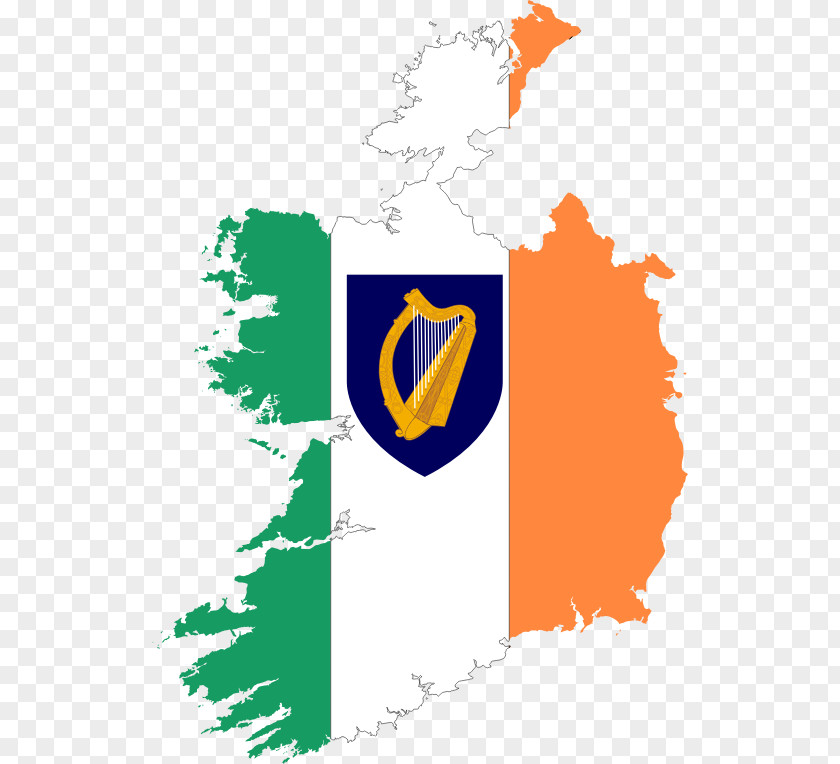 Ireland Flag Of Map Clip Art PNG