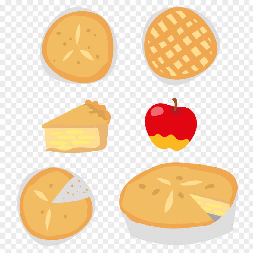 Vector Apple Pie Food Cake PNG