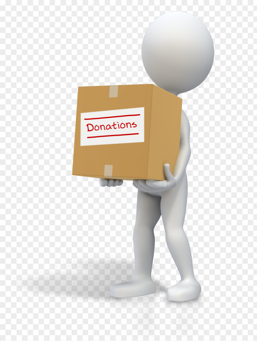 Carrying Tools Donation Stick Figure Box Clip Art PNG