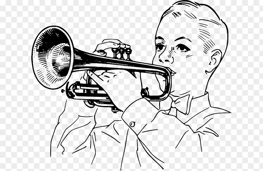 Instruments Vector Trumpeter Drawing Clip Art PNG