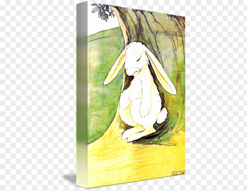 Rabbit Illustration Flightless Bird Painting Beak Picture Frames PNG