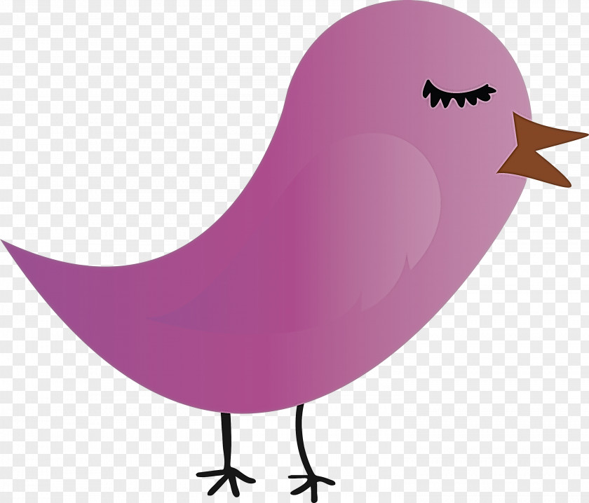 Bird Pink Purple Violet Cartoon PNG