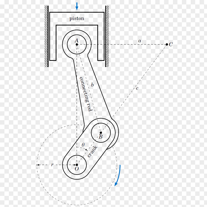 Crank And Piston Mechanism Winch Slider-crank Linkage Angle /m/02csf Trigonometry PNG