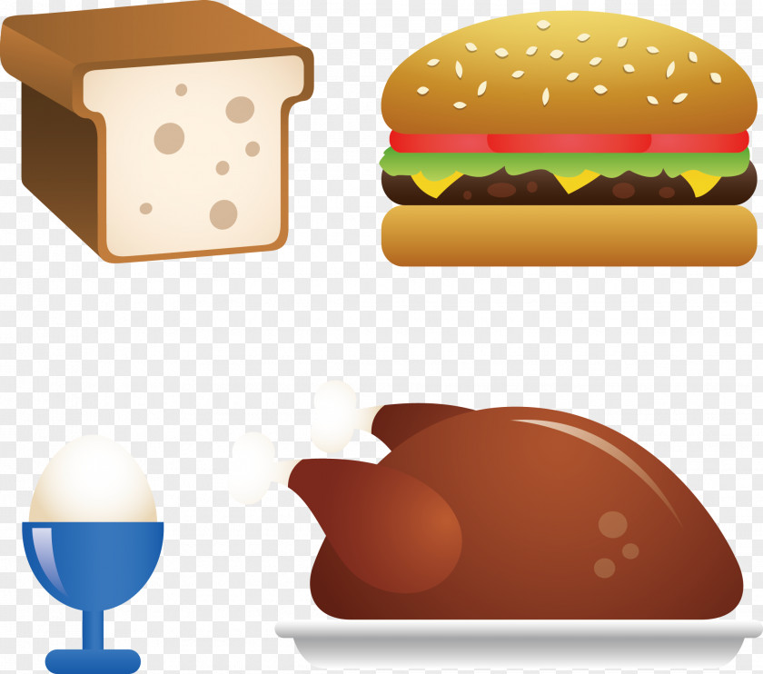 Toast Bread Hamburger Fast Food Clip Art PNG