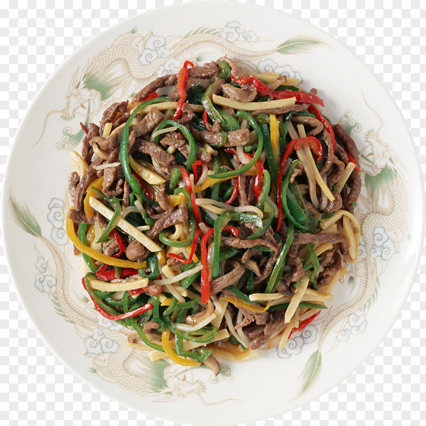 DISH Chinese Cuisine Pepper Steak Chow Mein Fried Rice Food PNG