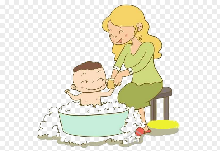 Happy Baby Bath Stock Image Bathing Infant Child PNG