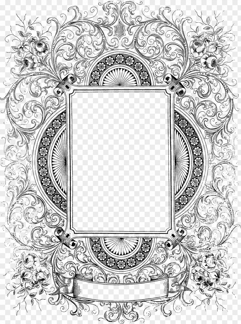Decorative Border Free Image Picture Frame Text Black And White Pattern PNG