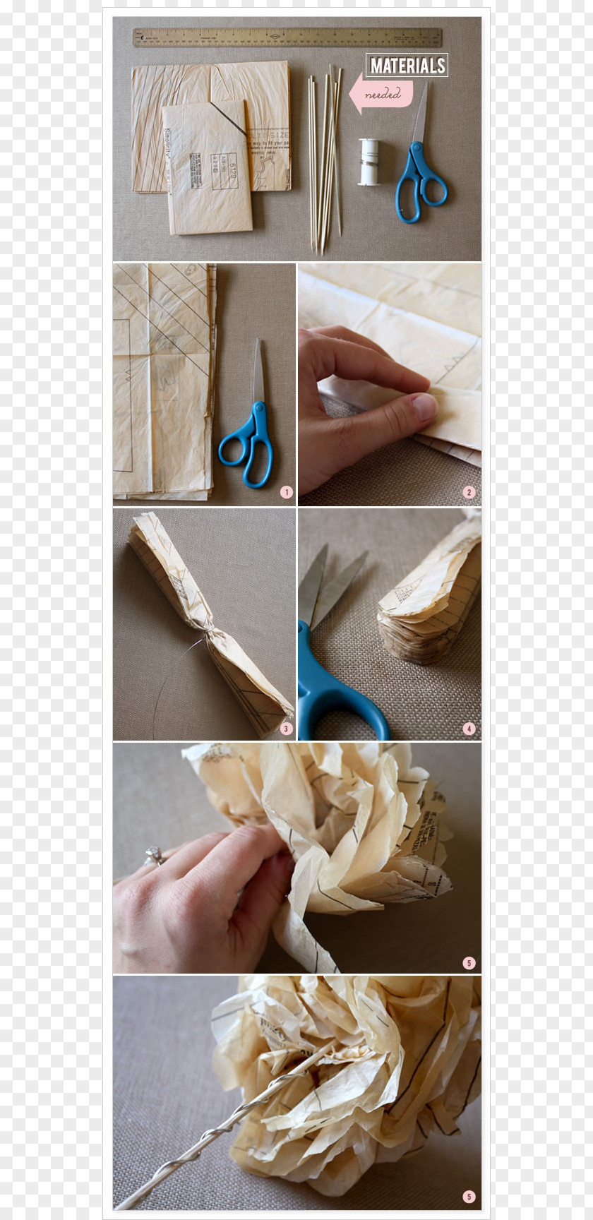 Flower Paper Bouquet How-to Craft PNG