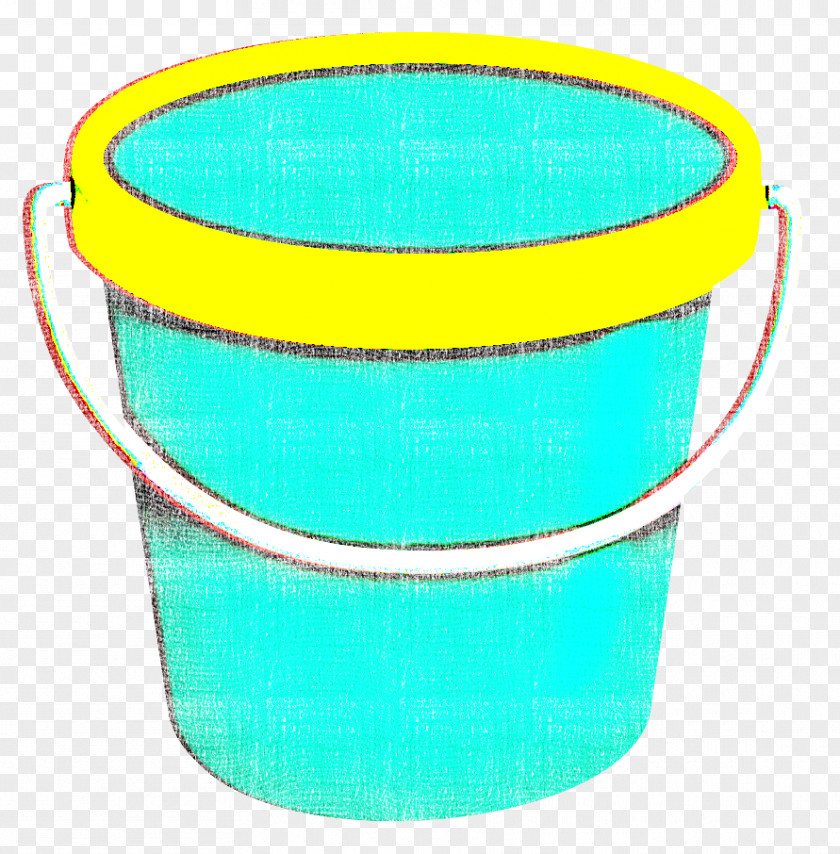 Turquoise Aqua Bucket Plastic Storage Basket PNG