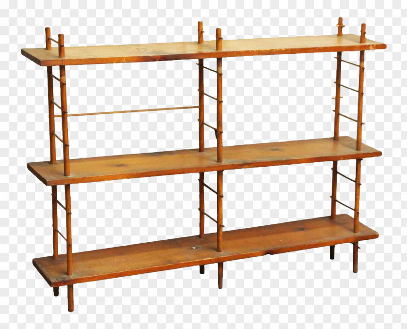 Wood Shelf Bookcase PNG