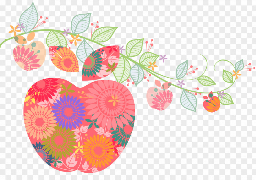 Hand Painted Apple Download Adobe Illustrator PNG