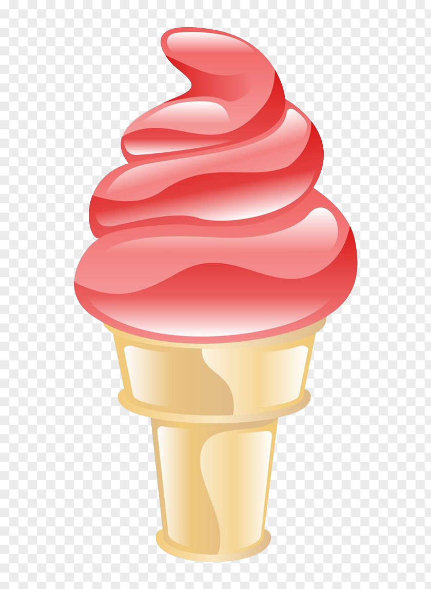 Strawberry Yogurt Ice Cream Frozen Illustration PNG