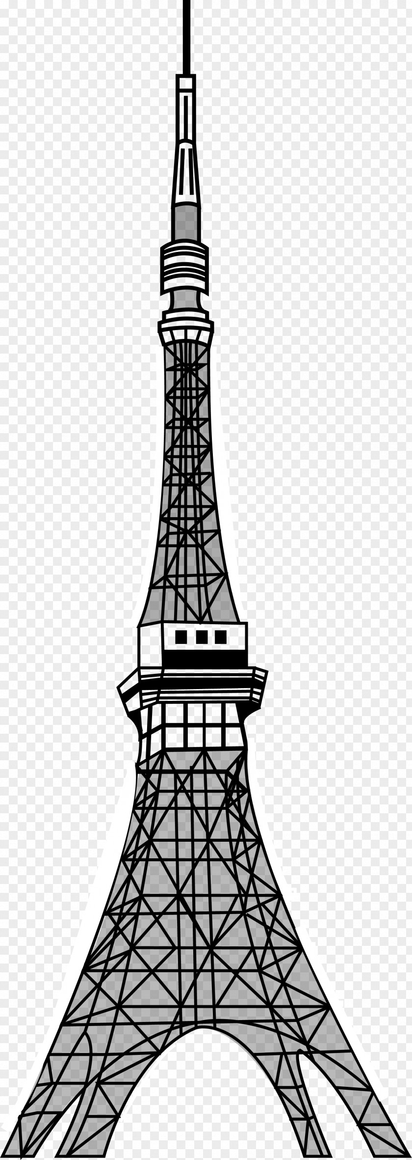Tokyo Tower Drawing Landmark PNG