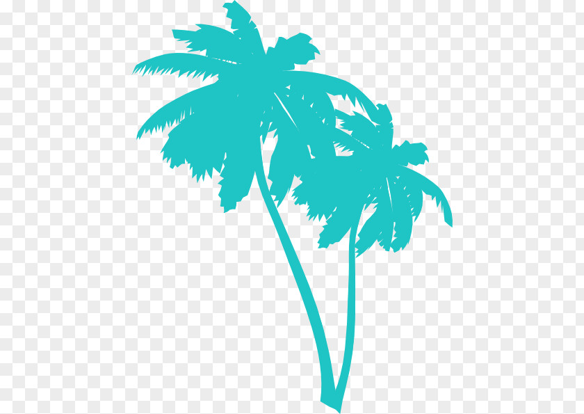 Blue Coconut Tree Clip Art Palm Trees Openclipart Image PNG