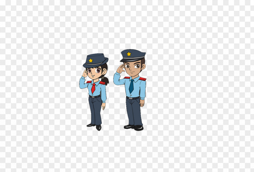 Cartoon Police Officer Icon PNG