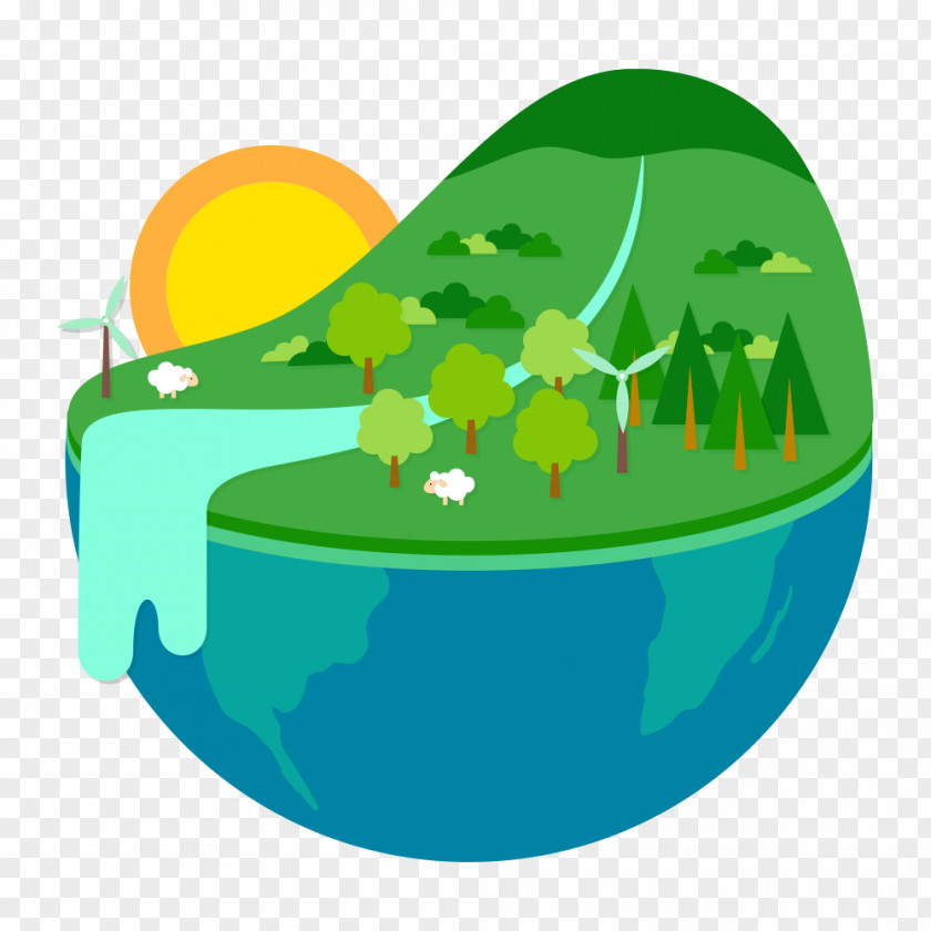 Energy And Environmental Protection Half-Earth Ecology Natural Environment Biology PNG