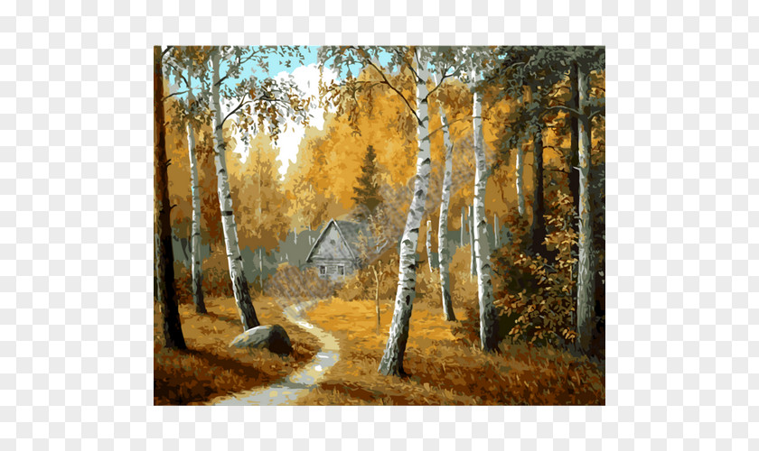 Forest Watercolor Oil Painting Painter Art Wallpaper PNG