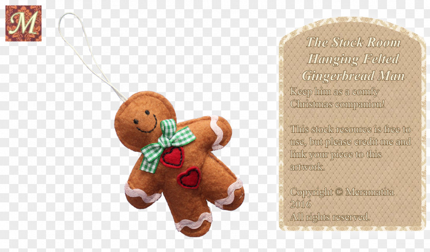 Gingerbread Man Christmas Ornament Stuffed Animals & Cuddly Toys PNG