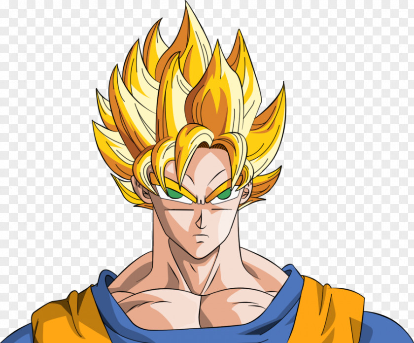 Goku Majin Buu Super Saiyan Line Art Color PNG